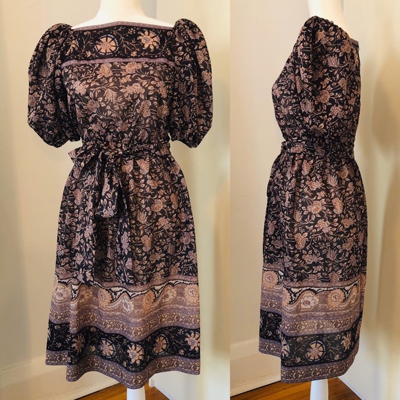 Vintage Dresses & Skirts - Vintage boho dress with puff sleeves